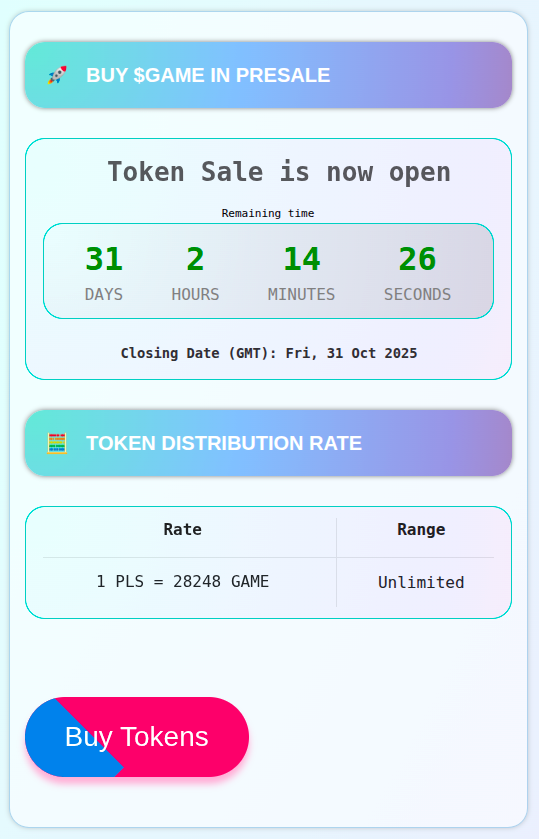Click on Buy Tokens